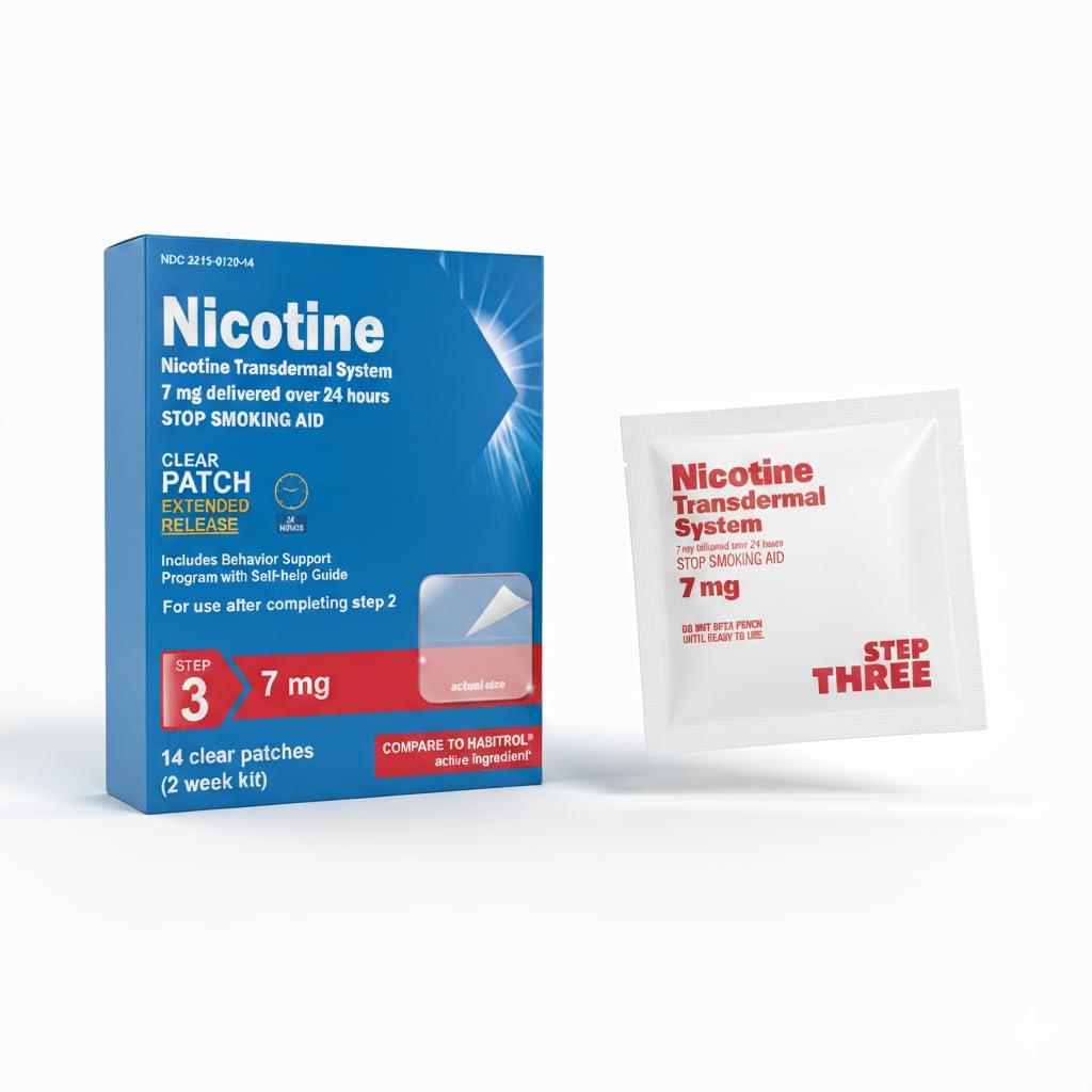 Aveva Nicotine Transdermal Step 3 patch closeup shows discreet design