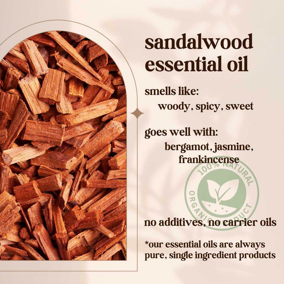 Avivni sandalwood oil dropper dispensing for easy use