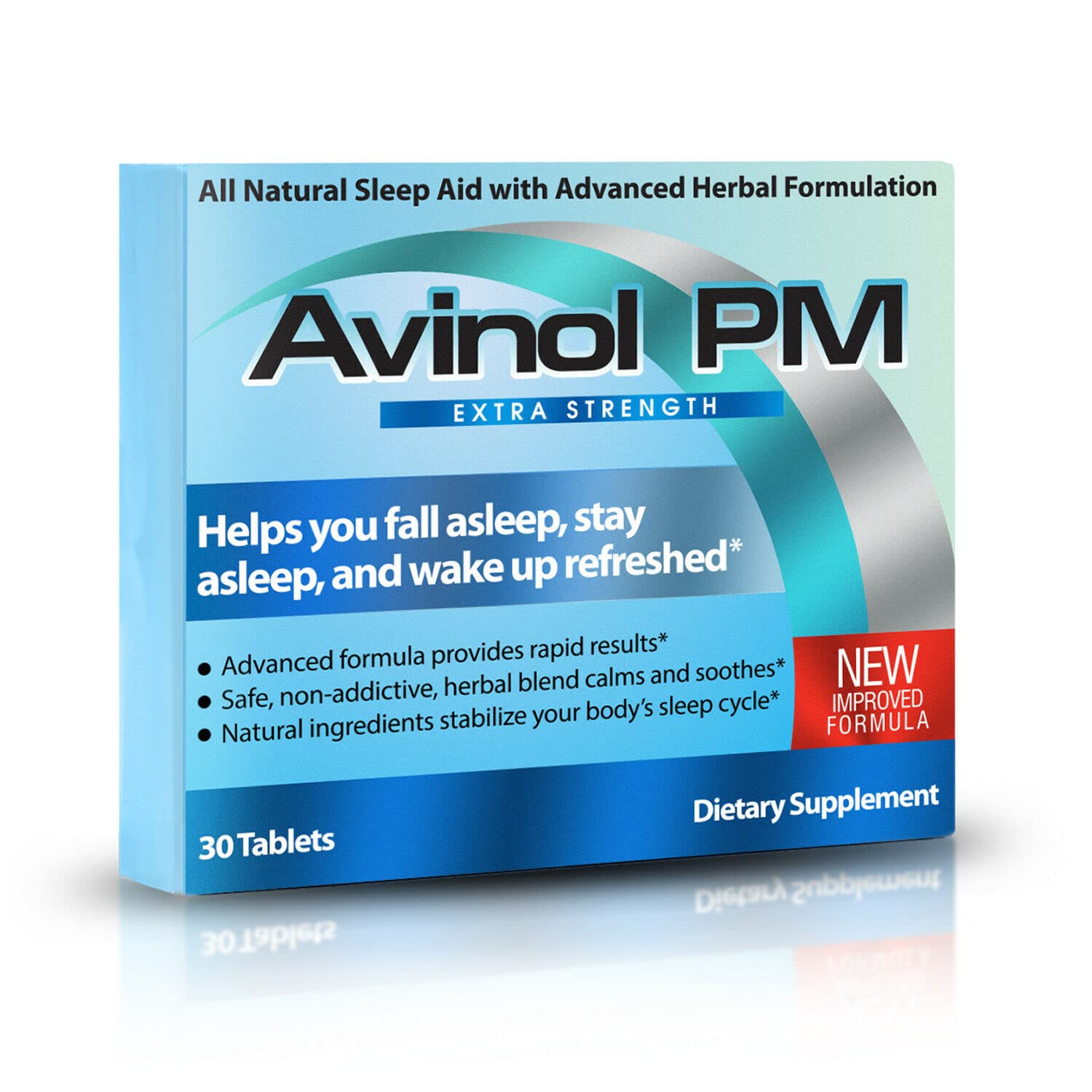 Avinol PM extra-strength sleep bottle and capsules for restful nights