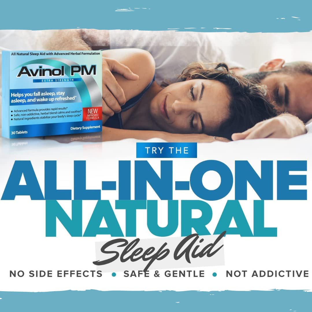 Avinol PM softgel capsules arranged on a surface