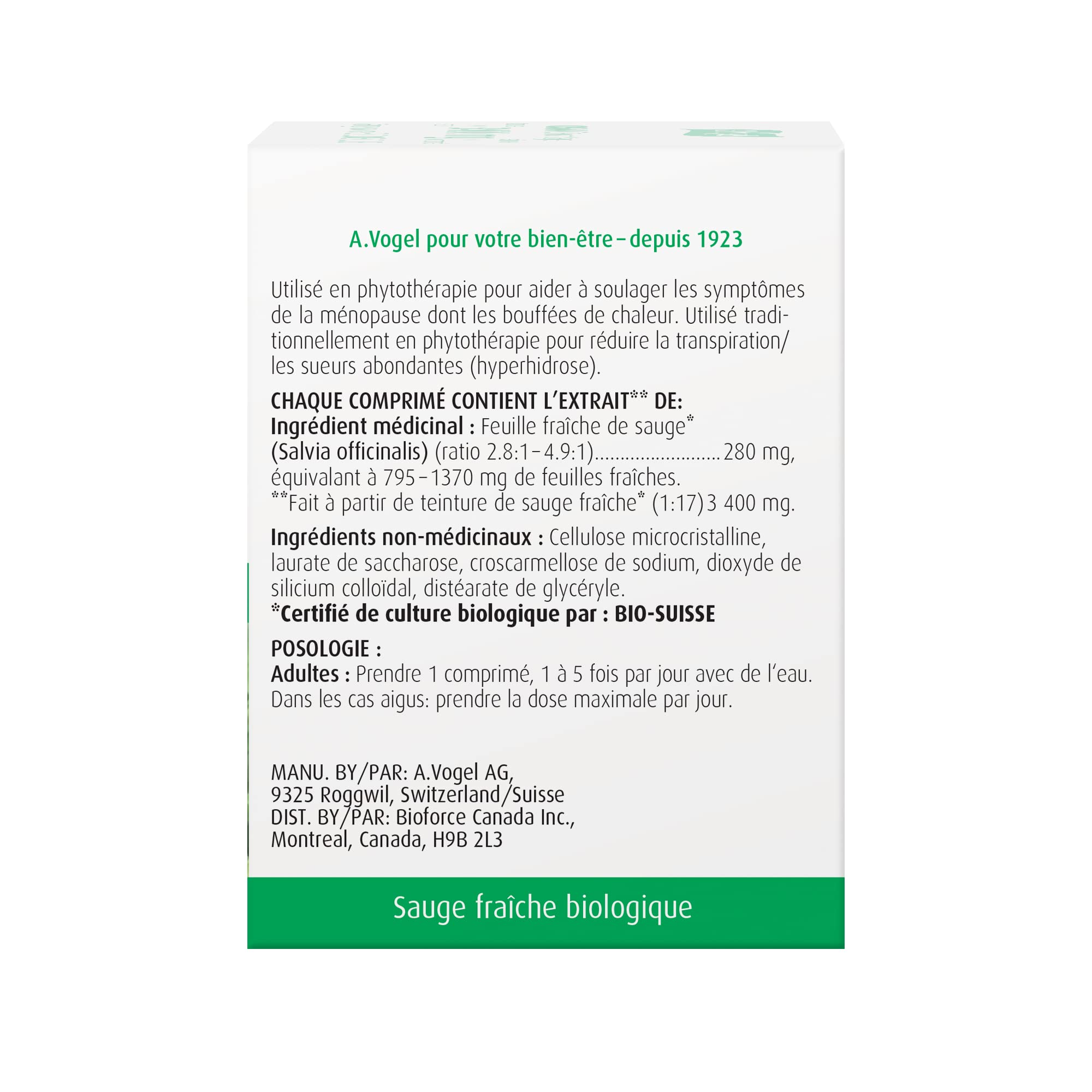 A.Vogel Menopause daily tablet bottle representing one-daily routine.