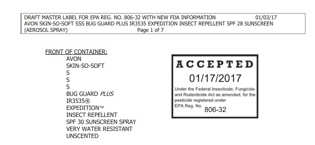 Dermatologist-tested, unscented AVON Bug Guard Expedition formula for sensitive skin.