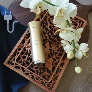 Avorla Red Light Facial Wand lit up, ready for use.