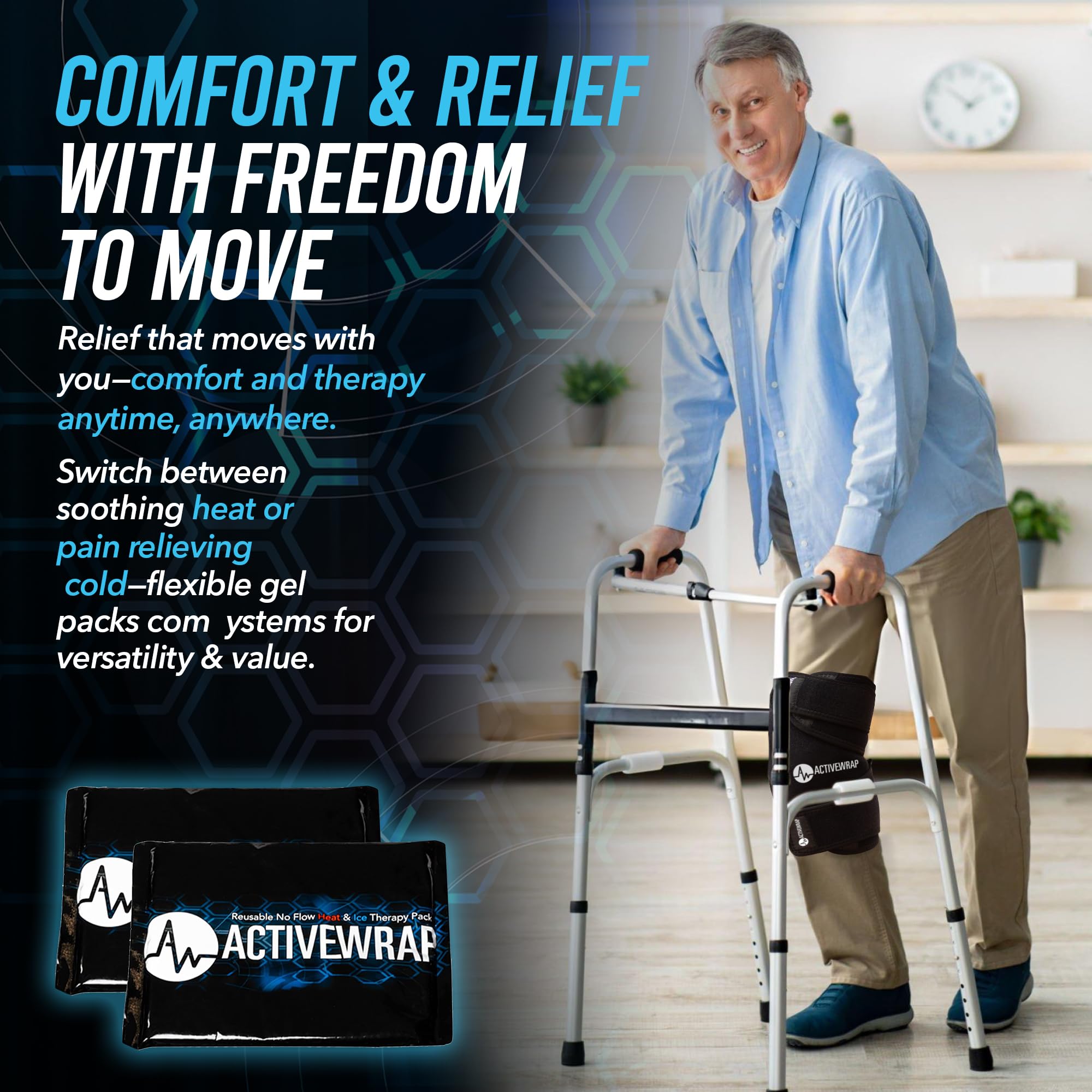AW ACTIVEWRAP universal knee fit works on left or right knees