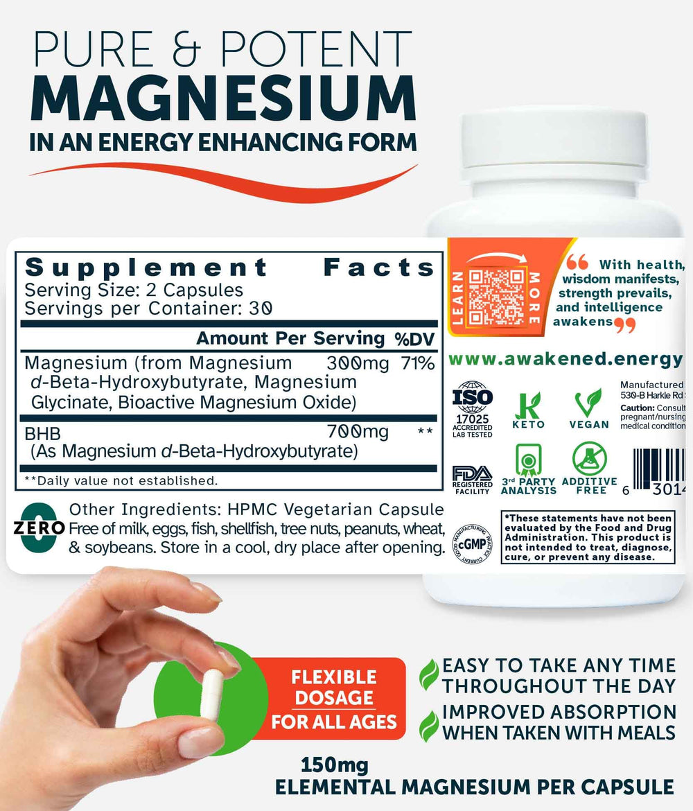 Awakened.energy Night-time routine with MitoMAG promoting restful moments.
