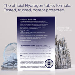 AwakenedCore tablets dissolving in water to deliver magnesium and hydrogen