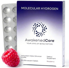 AwakenedCore hydrogen water tablets raspberry pack for daily hydration