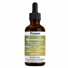 Awjsde Prozen wormwood gut cleanse bottle pour shows easy daily use for gentle digestive support.