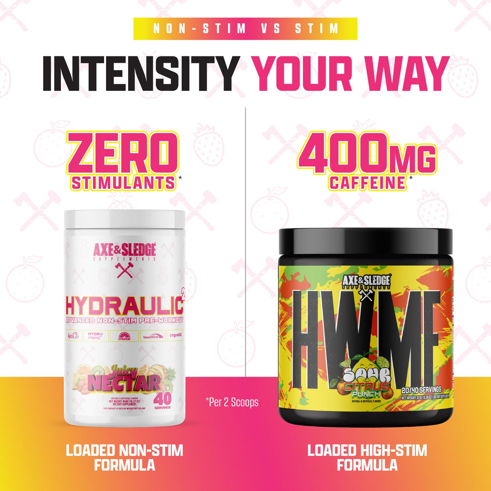 Axe & Sledge Hydraulic HydroMax visual emphasizes a powerful pump.