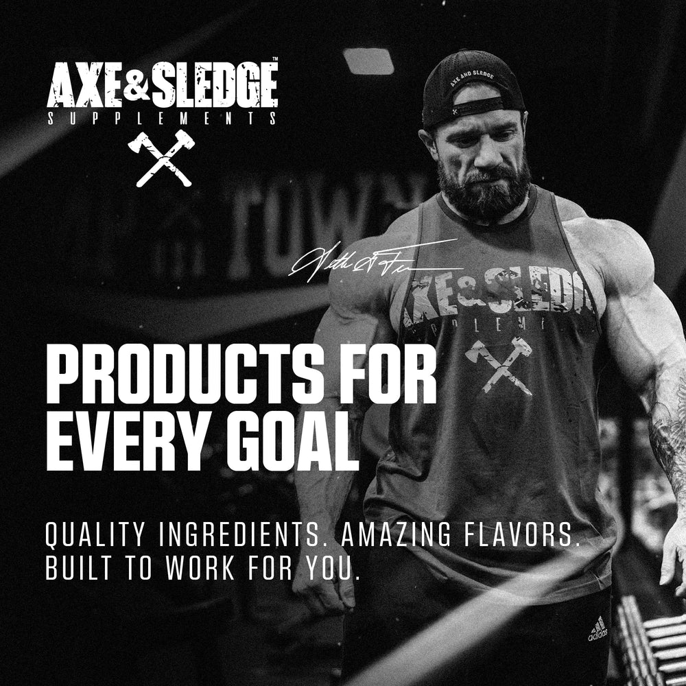 Axe & Sledge Hydraulic Juicy Nectar flavor bottle during workout.