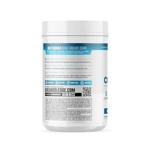 Axe & Sledge collagen powder dissolving in coffee for a smooth, unflavored boost.