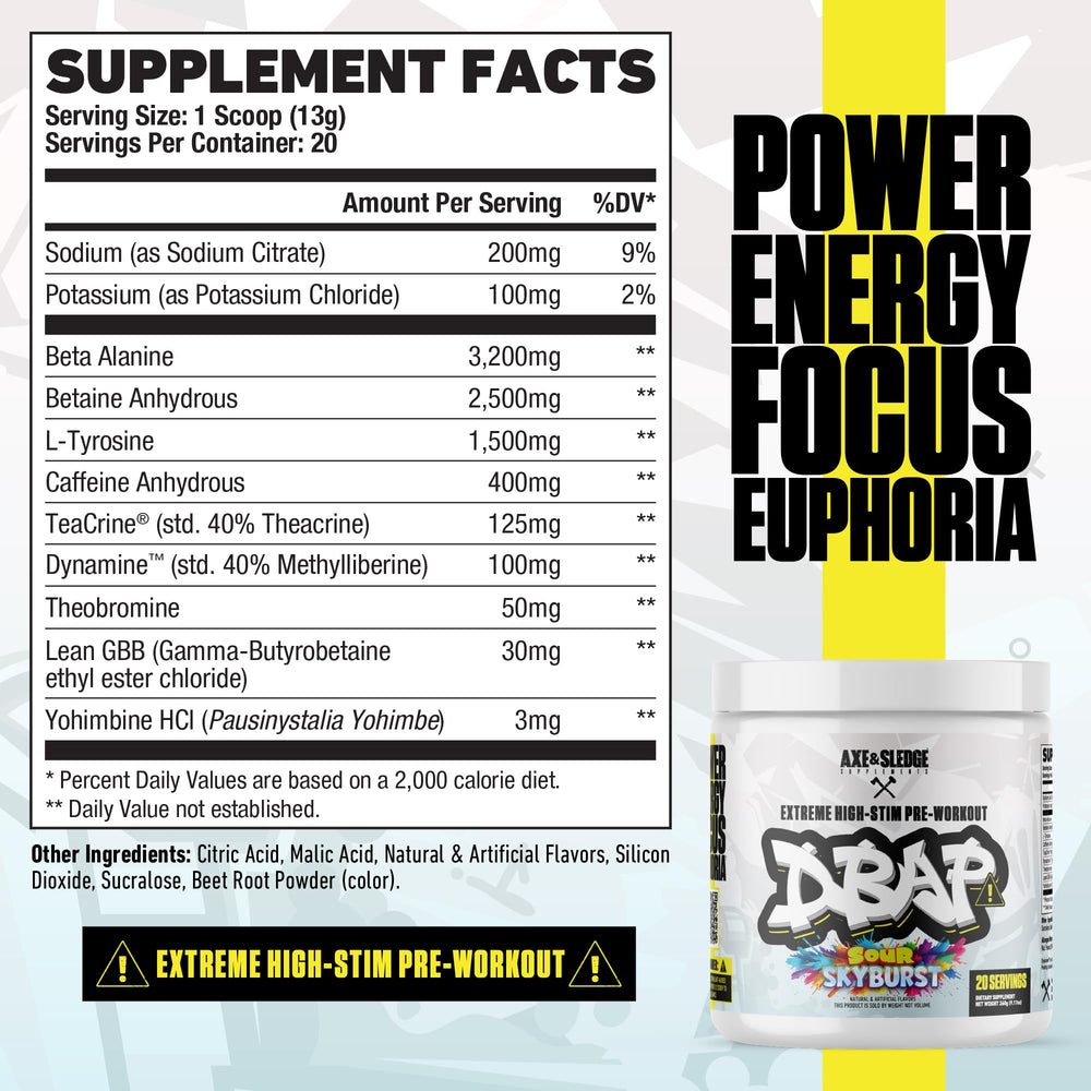 Axe & Sledge DBAP scoop dispensing shows quick pre-workout preparation.
