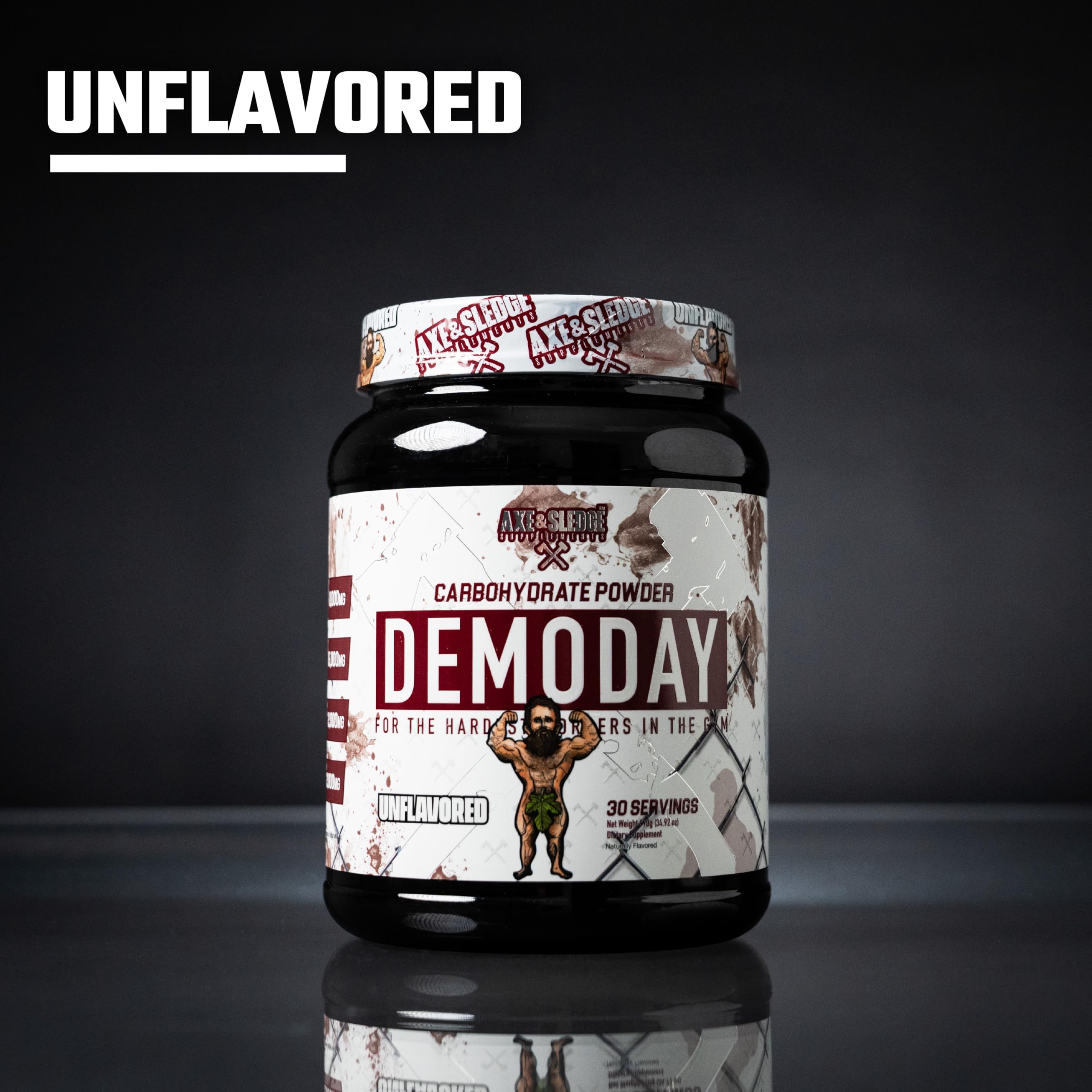 Demo Day label close-up highlighting ingredients and benefits.