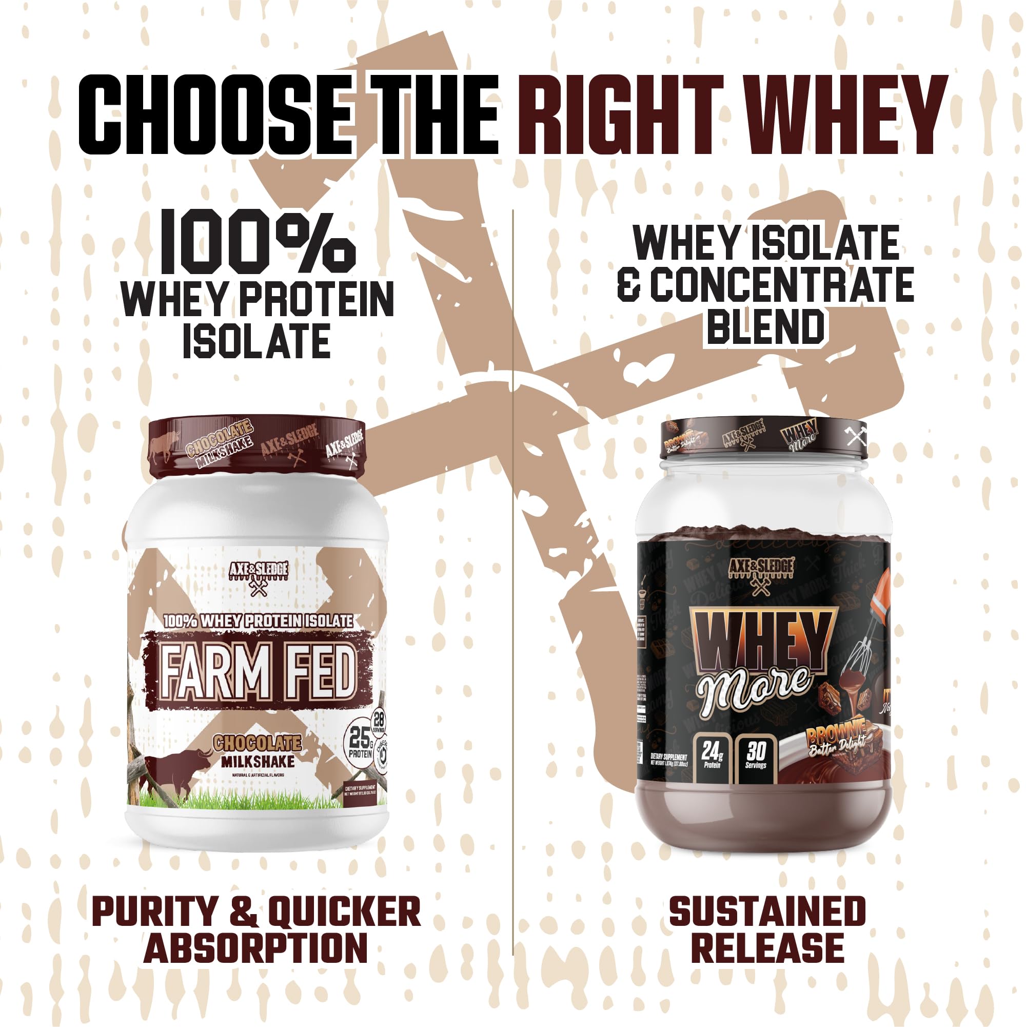 Axe & Sledge Farm Fed digestive enzymes icon suggests improved digestion.