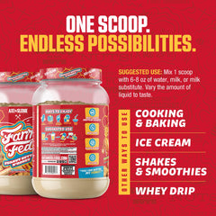 Ingredients and non-GMO notes on the Farm Fed tub for clean fueling.