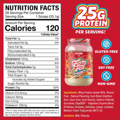Scoop beside Farm Fed whey protein isolate for quick shakes.