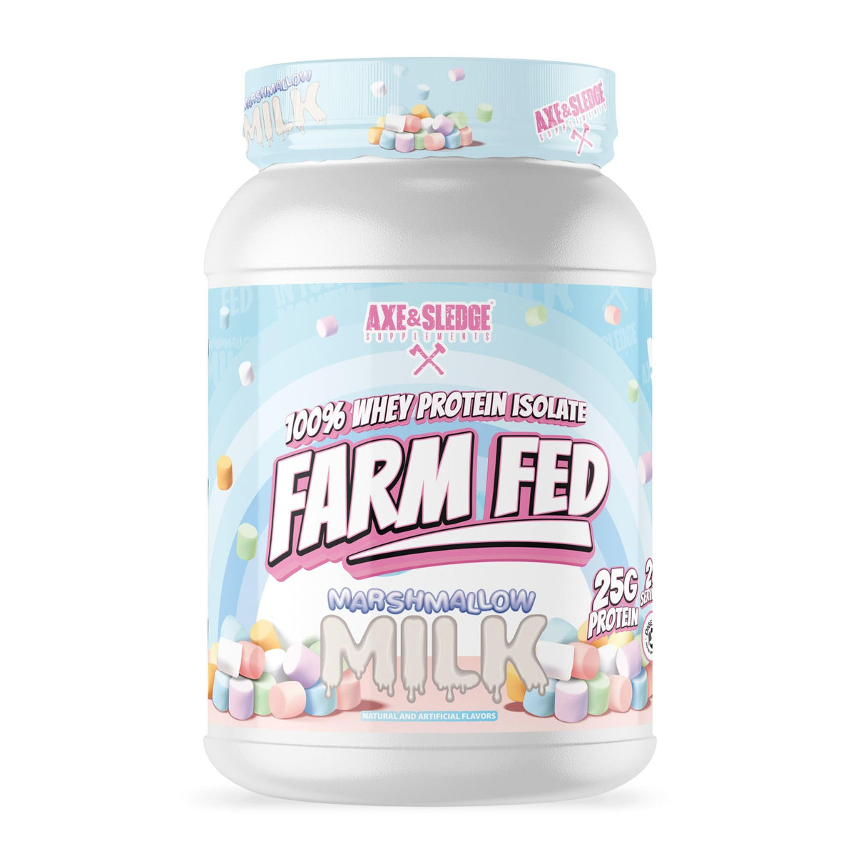 Axe & Sledge Farm Fed tub in marshmallow milk for high protein intake