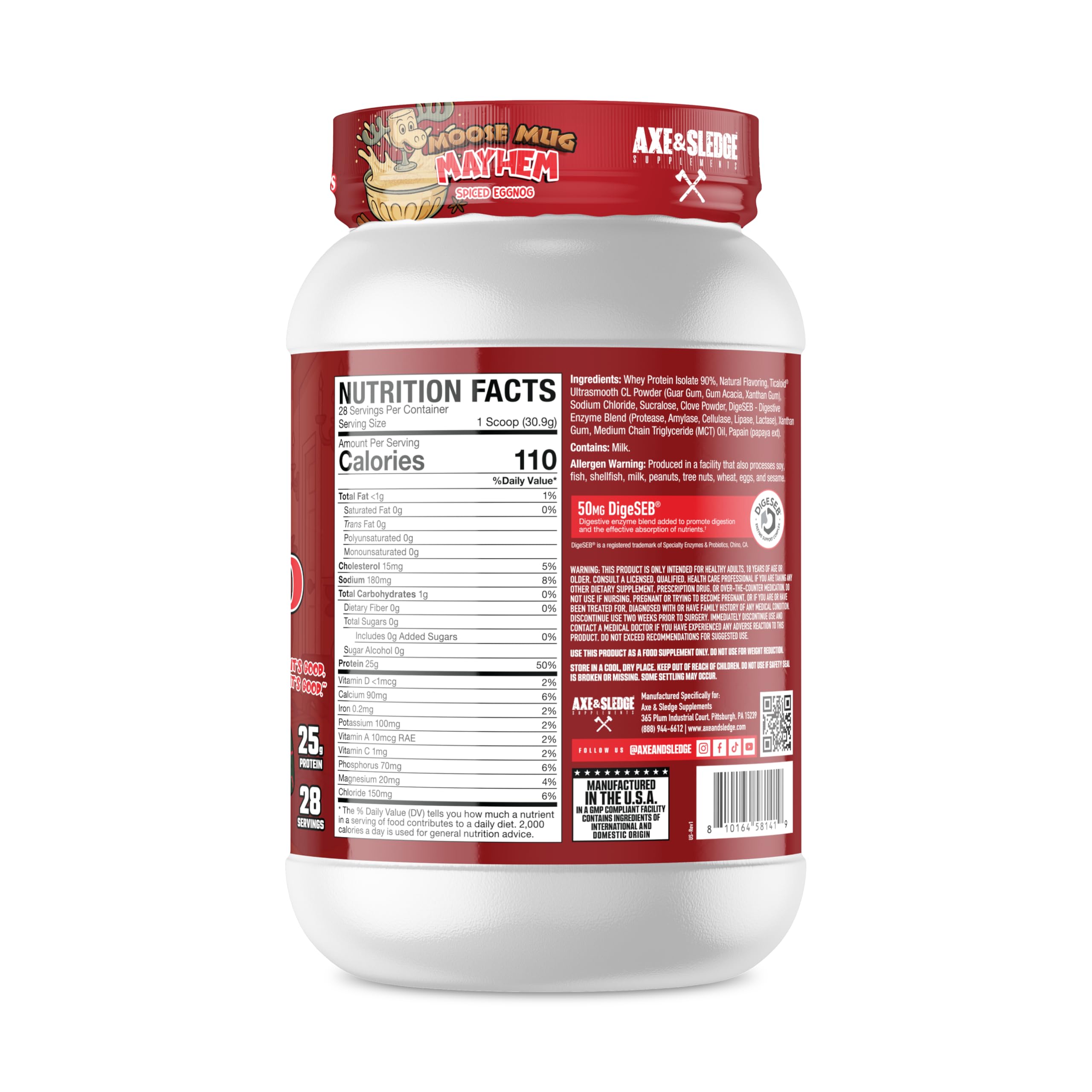 Axe & Sledge Farm Fed shake glass ready for a quick post-workout protein.