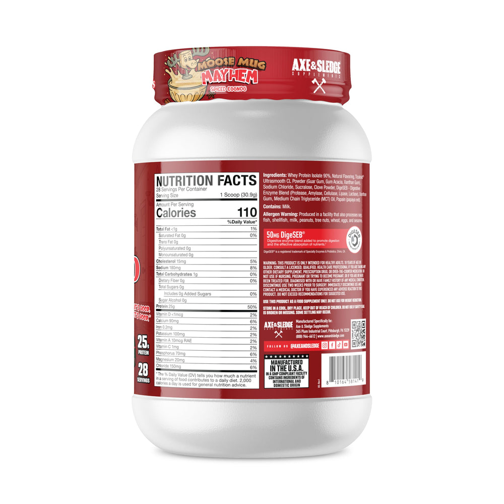 Axe & Sledge Farm Fed shake glass ready for a quick post-workout protein.