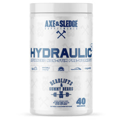 Axe & Sledge Hydraulic bottle pour for stimulant-free pre-workout use