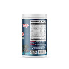 Axe & Sledge Hydraulic serving scoop image emphasizing stimulant-free focus for workouts.