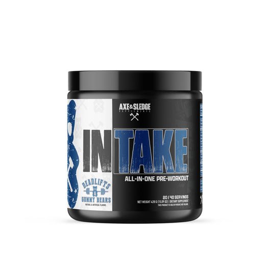 Axe & Sledge Intake energy boost for long, focused workouts.