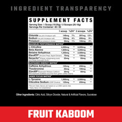 Axe Sledge Intake ingredients panel highlighting L-Citrulline and ElevATP for pumps and strength