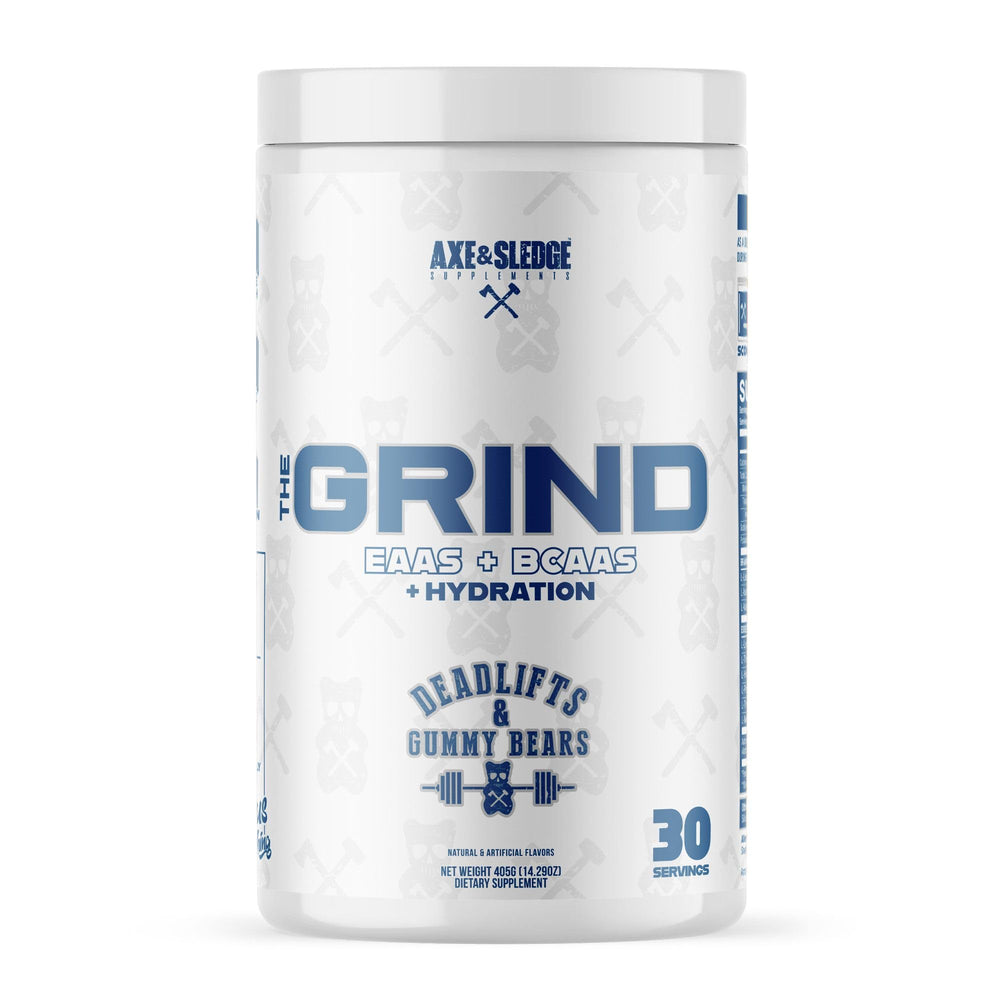 Axe & Sledge The Grind bottle pour for hydration and recovery after training.