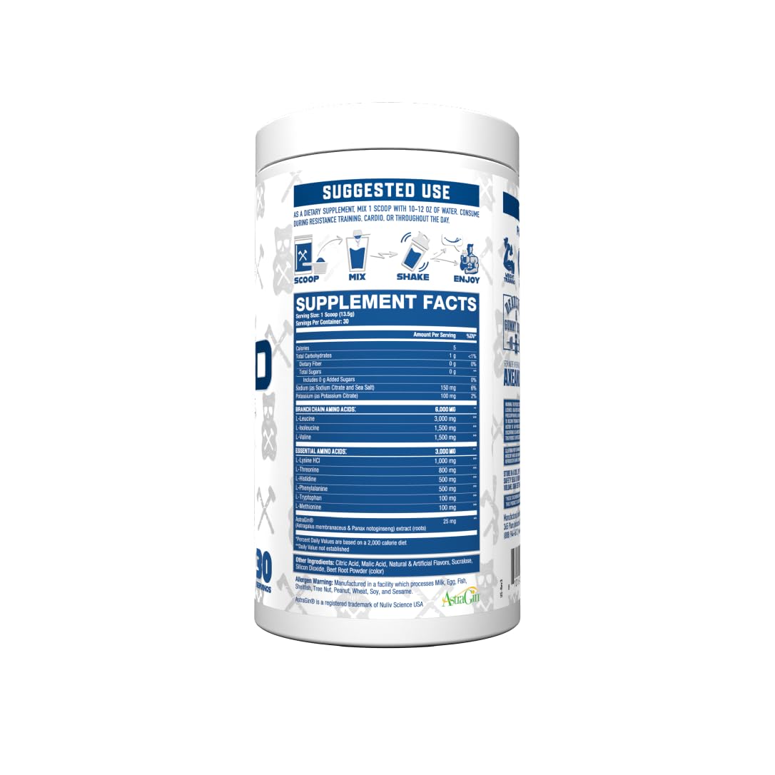 Axe & Sledge The Grind powder scoop ready to mix for post-workout support.