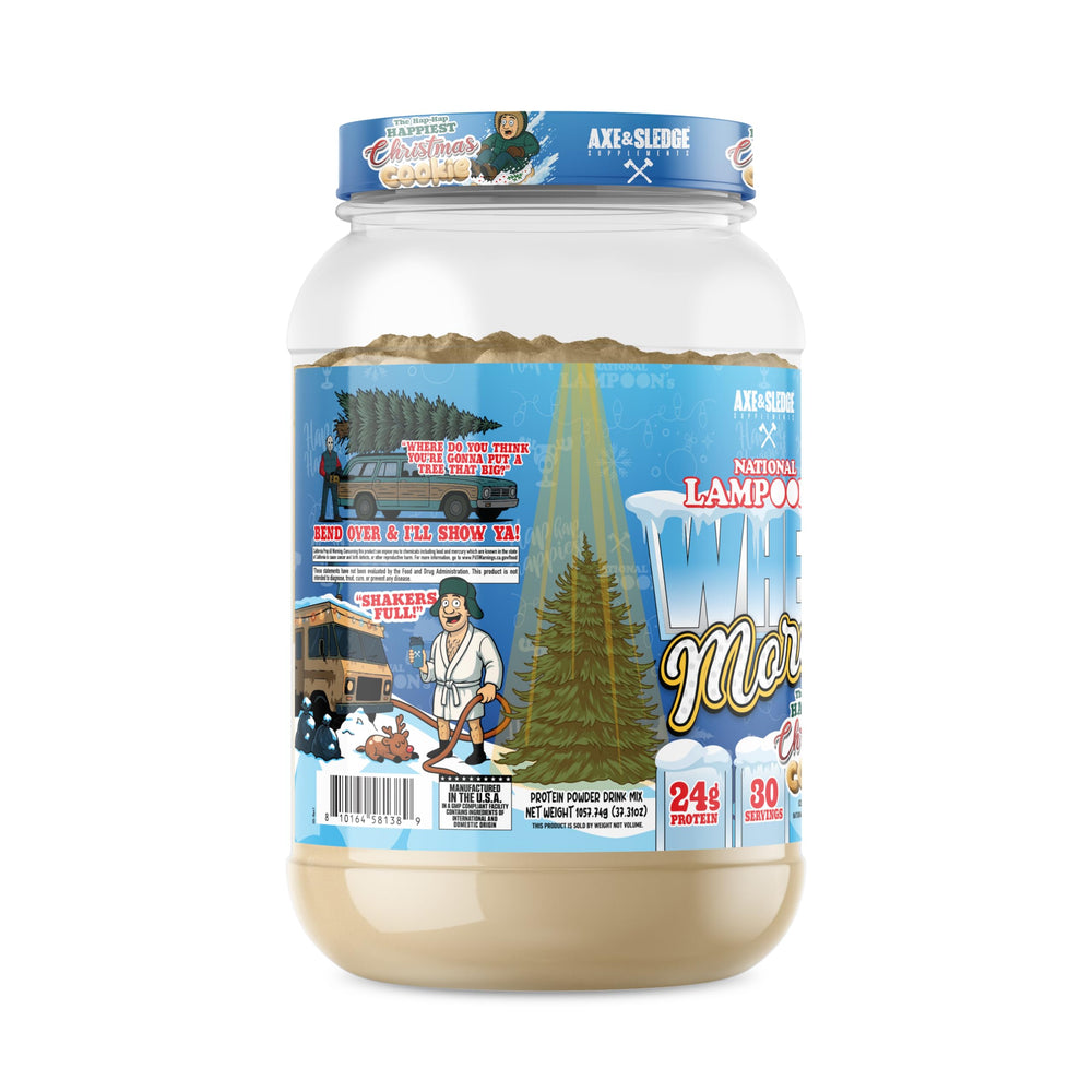 A glass of WHEY MORE creamy shake by Axe & Sledge for satisfying protein-rich snack.