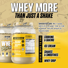 Axe & Sledge Whey More features Digeseb for digestive support