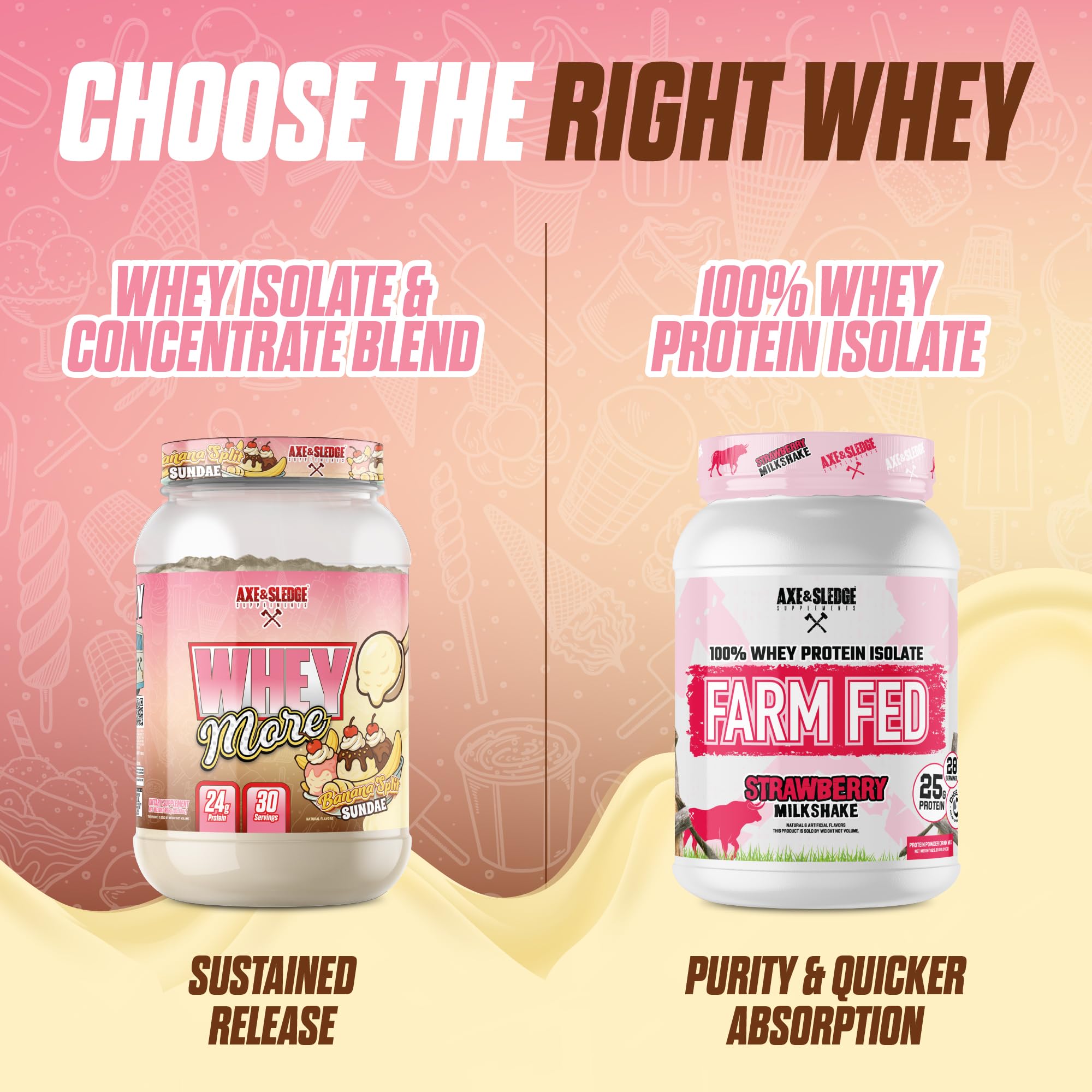 Axe & Sledge Whey More oats bowl mixed with creamy powder.