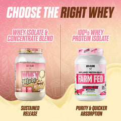 Axe & Sledge Whey More oats bowl mixed with creamy powder.