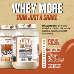 Axe and Sledge WHEY MORE pancakes stack with protein-packed batter