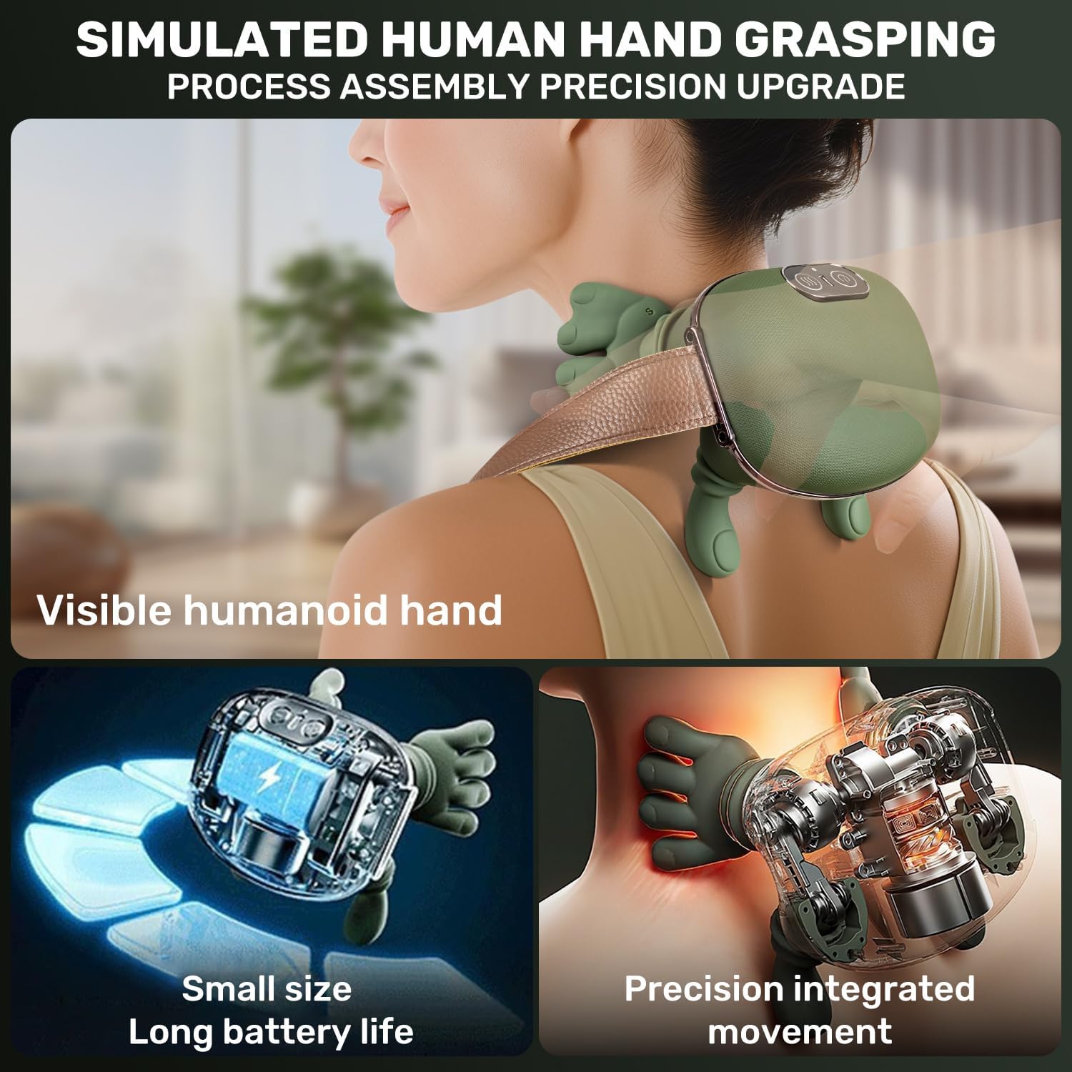 AXOCRAK heat function provides comfortable neck relief during use