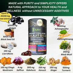 AyBet Shilajit Gold Gummies packaging on store shelf for easy purchase.