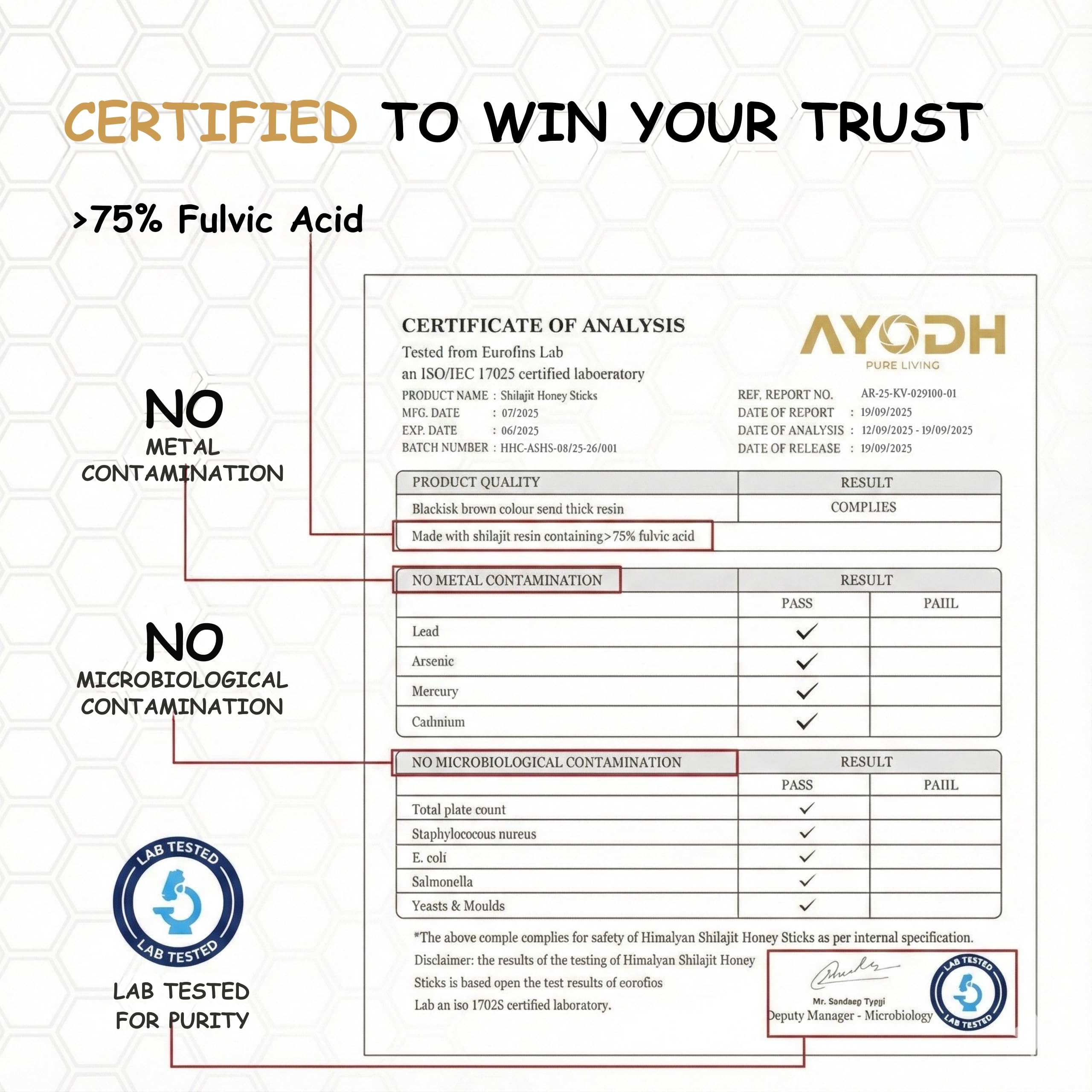 AYODH single-serve 7g honey stick ready to tear and enjoy.