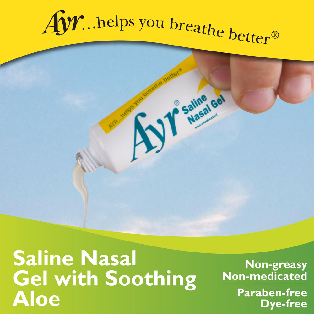 AYR saline-nasal-gel-use-scene shows daily comfort
