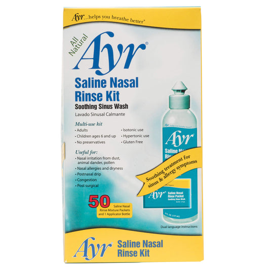 AYR saline nasal rinse kit bottle for gentle at-home irrigation