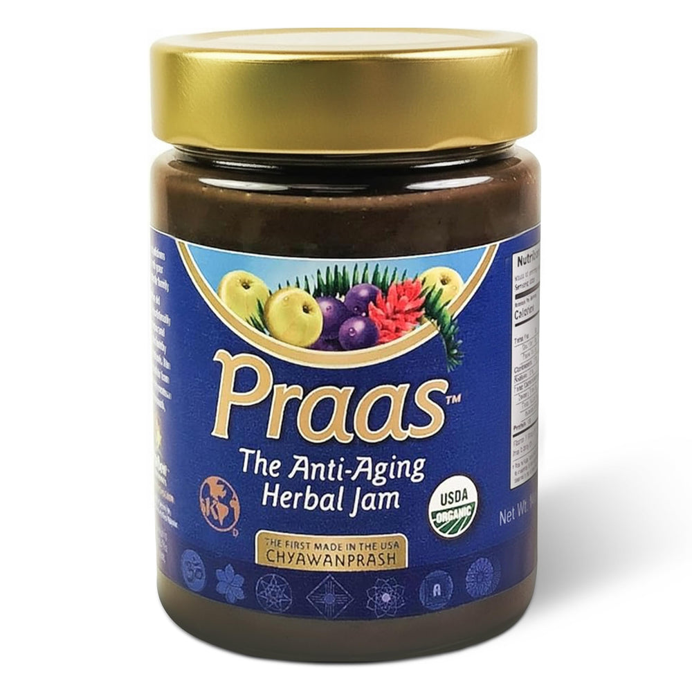 AyurBest Praas Chyawanprash jar front, premium organic jam for daily vitality