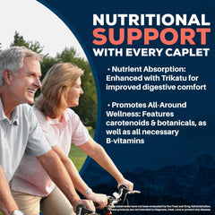 Closeup of nutrient icons on Ayush Multi bottle suggests antioxidant benefits.
