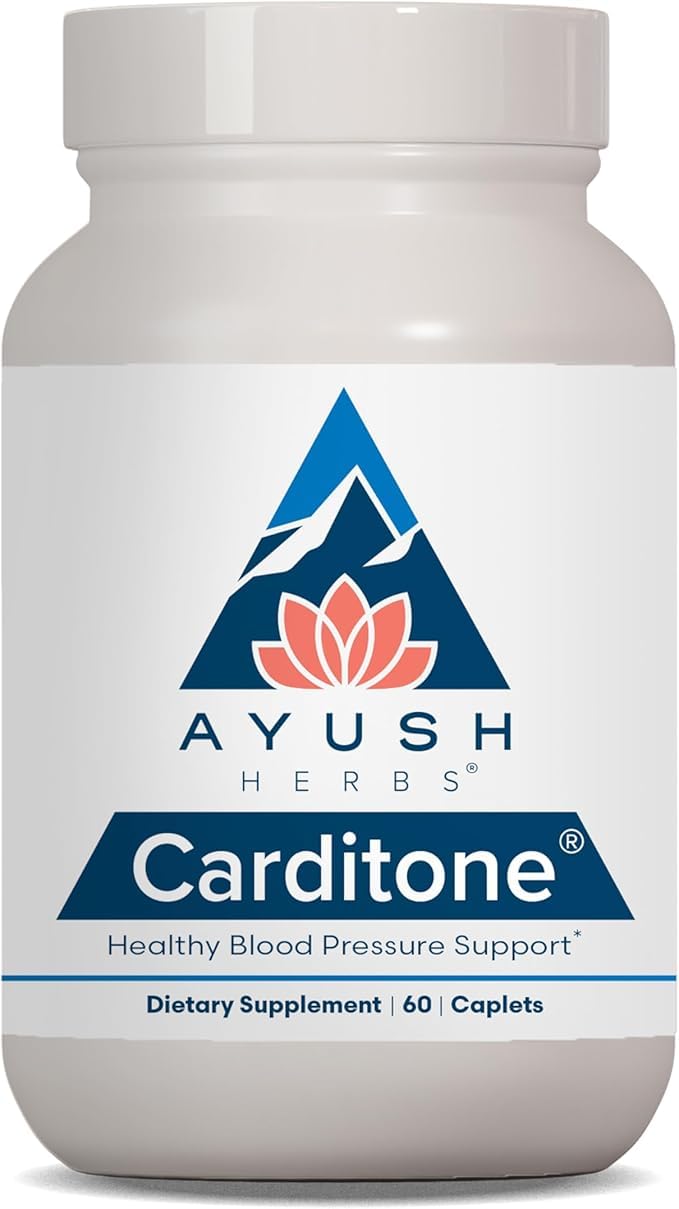 Ayush Herbs Carditone bottle with label, showcasing natural heart health support.