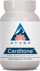 Ayush Herbs Carditone bottle with label, showcasing natural heart health support.