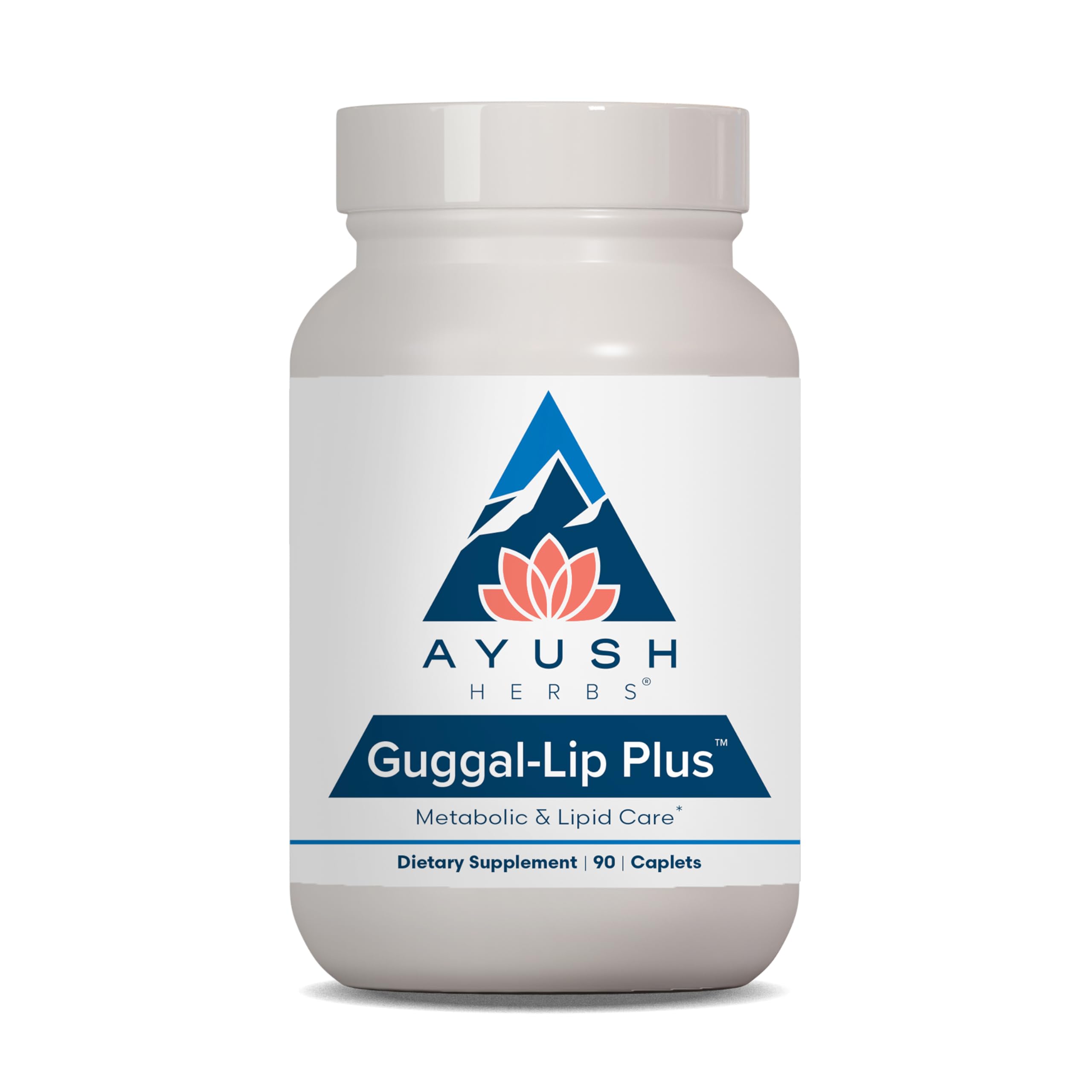 Ayush Herbs Guggal-Lip Plus bottle front for daily metabolic support.
