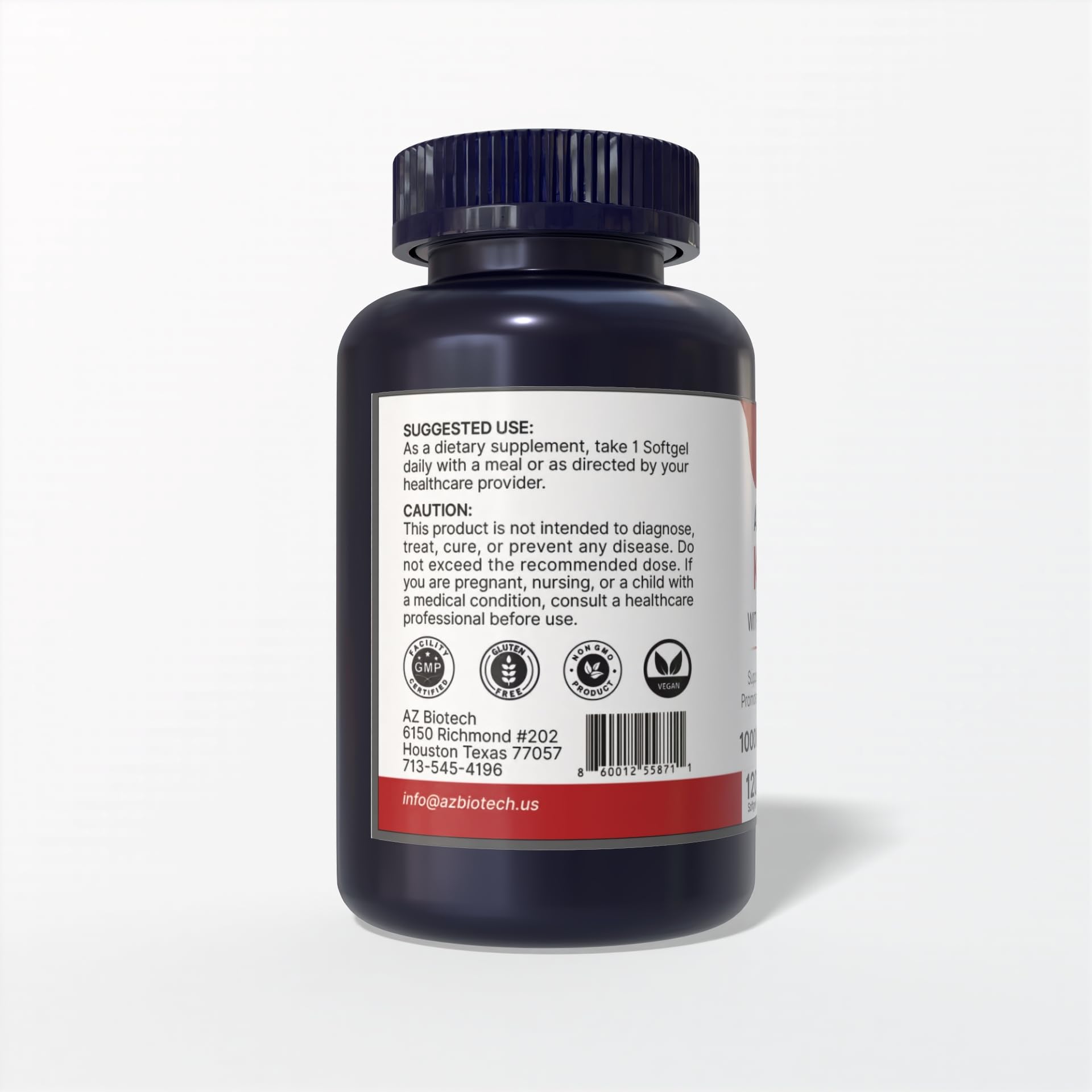 AZ BIOTECH esterified astaxanthin close-up highlights antioxidant-rich formulation.