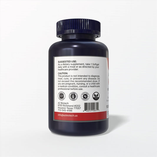 AZ BIOTECH esterified astaxanthin close-up highlights antioxidant-rich formulation.