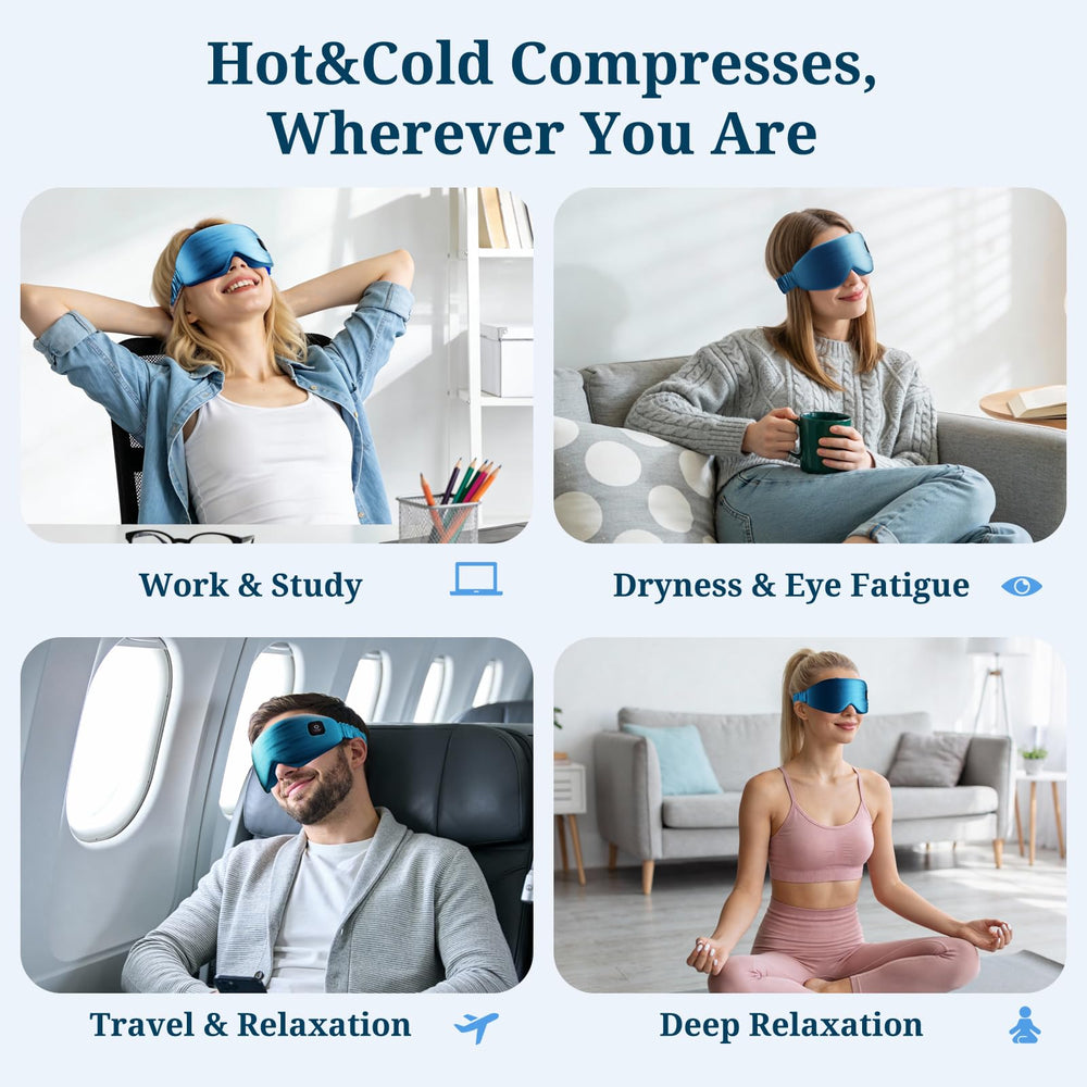 Azang eye mask with three heat settings for personalized comfort
