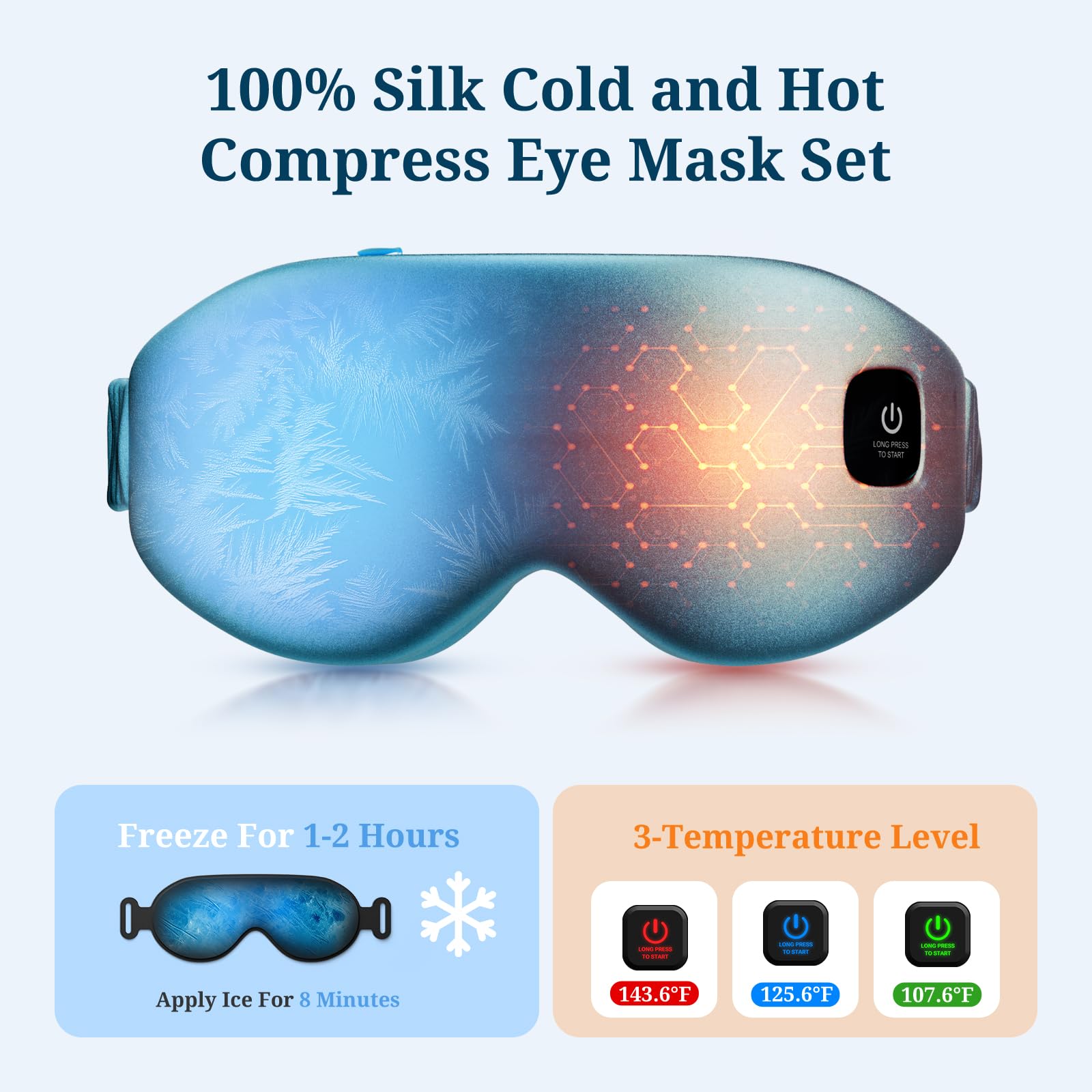 Azang silk eye mask with removable cover for easy washing