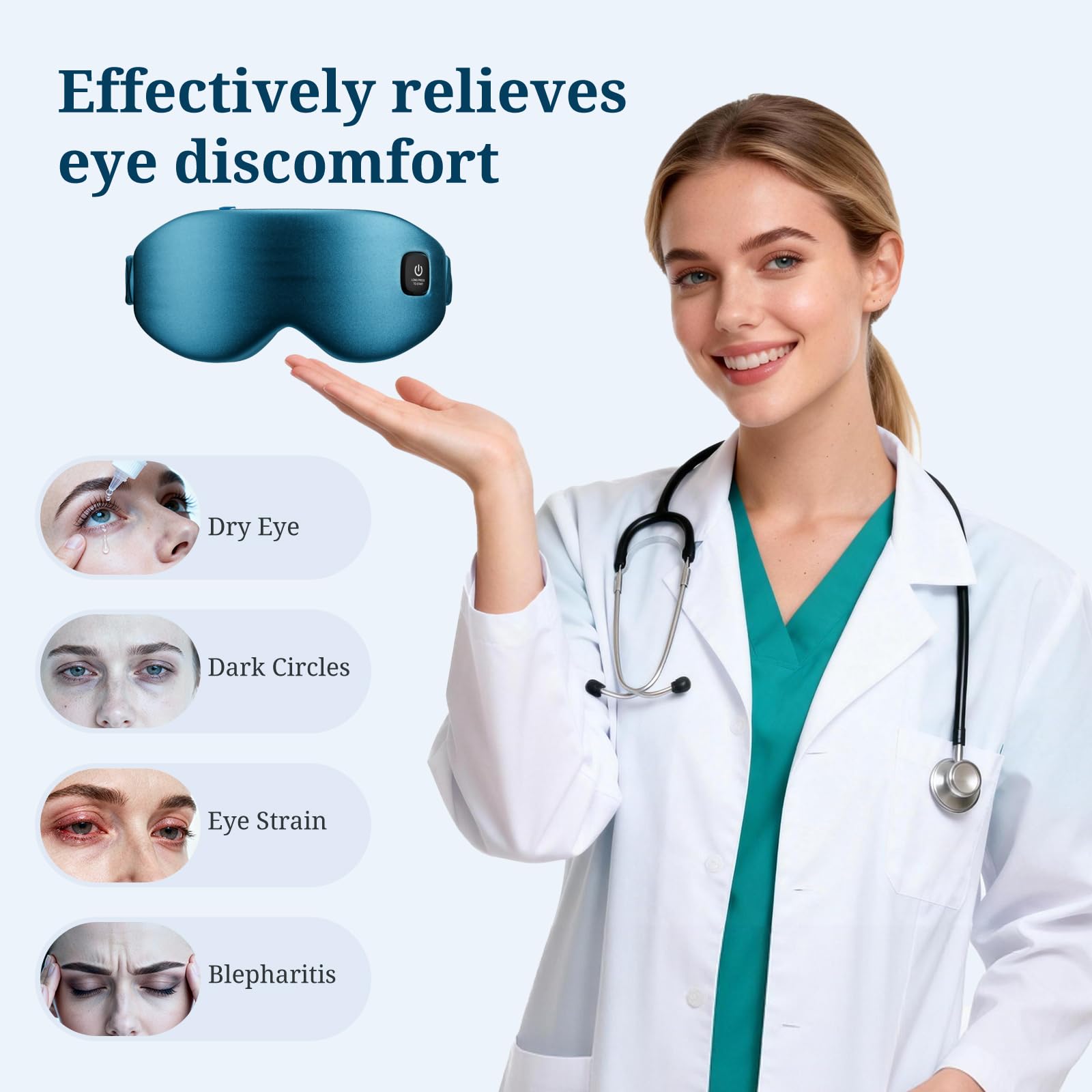 Azang eye mask with travel pouch for portability