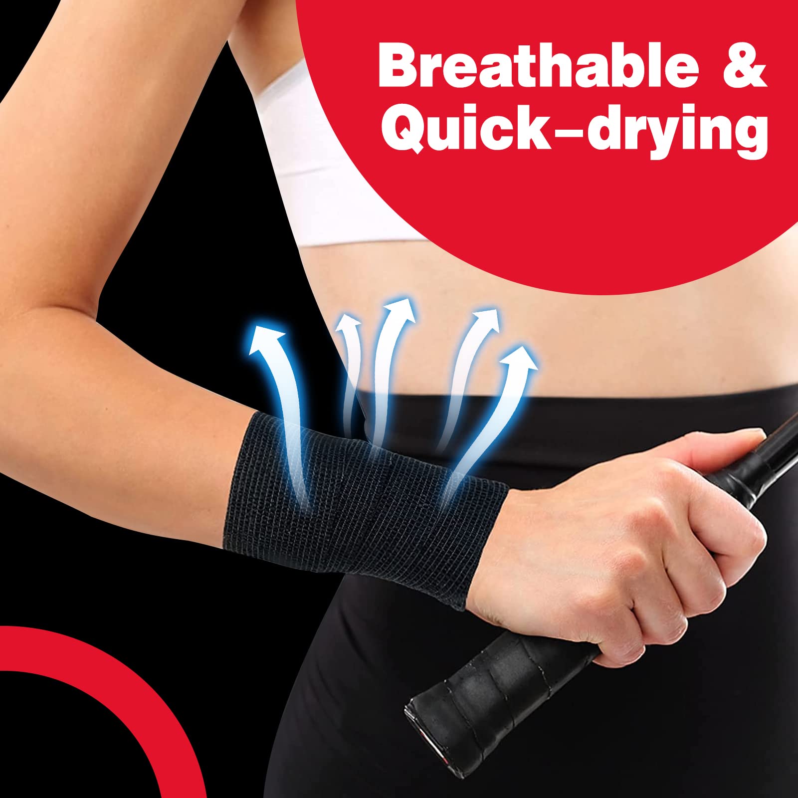 AZEN ankle and wrist sports tape in black designed for secure support